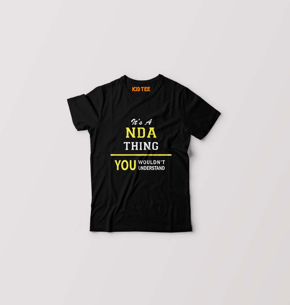 NDA Army T-Shirt for Boy/Girl-Black-Ektarfa.online