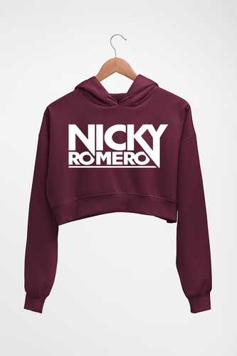 Nicky Romero Crop HOODIE FOR WOMEN-Maroon-Ektarfa.online