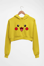 Load image into Gallery viewer, Pikachu Crop HOODIE FOR WOMEN-Mustard Yellow-Ektarfa.online
