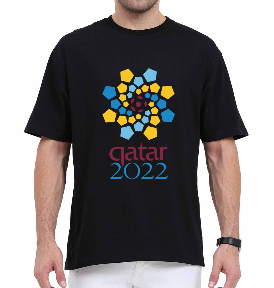 FIFA World Cup Qatar 2022 Oversized T-Shirt for Men-Black-Ektarfa.online