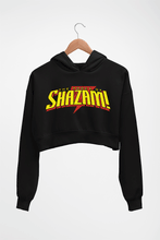 Load image into Gallery viewer, The Power of Shazam! Crop HOODIE FOR WOMEN-Black-Ektarfa.online
