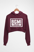 Load image into Gallery viewer, Battlegrounds Mobile India (BGMI) Crop HOODIE FOR WOMEN-Maroon-Ektarfa.online
