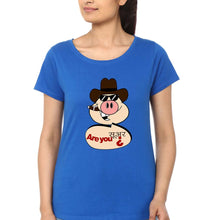 Load image into Gallery viewer, Pig Funny T-Shirt for Women-Royal Blue-Ektarfa.online
