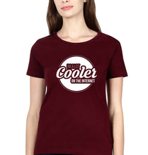 Load image into Gallery viewer, Internet T-Shirt for Women-Maroon-Ektarfa.online
