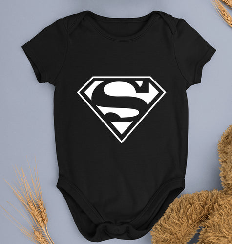 Superman Superhero Kids Romper For Baby Boy/Girl-0-5 Months(18 Inches)-Black-Ektarfa.online