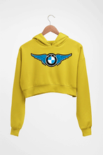 Load image into Gallery viewer, BMW Crop HOODIE FOR WOMEN-Mustard Yellow-Ektarfa.online
