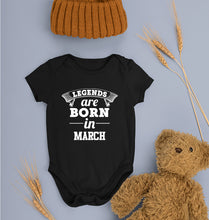 Load image into Gallery viewer, Legends are Born in March Kids Romper For Baby Boy/Girl-0-5 Months(18 Inches)-Black-Ektarfa.online
