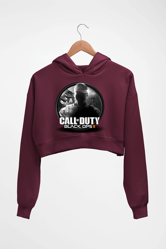 Call of Duty (COD) Crop HOODIE FOR WOMEN-Maroon-Ektarfa.online