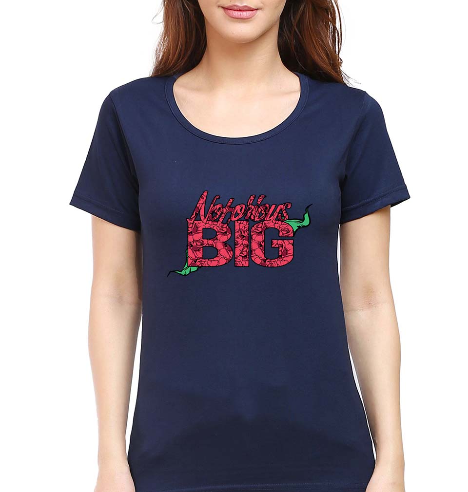 The Notorious B.I.G T-Shirt for Women-Navy Blue-Ektarfa.online