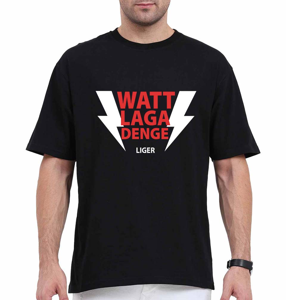 Liger Vijay Devarakonda (waat laga denge) Oversized T-Shirt for Men-Black-Ektarfa.online