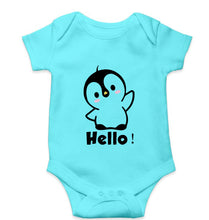 Load image into Gallery viewer, Penguin Hello Kids Romper For Baby Boy/Girl-0-5 Months(18 Inches)-Skyblue-Ektarfa.online
