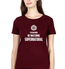 Load image into Gallery viewer, Supernatural T-Shirt for Women-Maroon-Ektarfa.online
