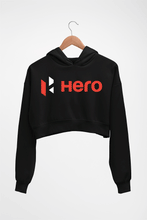 Load image into Gallery viewer, Hero MotoCorp Crop HOODIE FOR WOMEN-Black-Ektarfa.online
