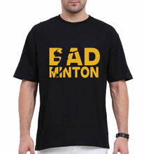 Load image into Gallery viewer, Badminton Oversized T-Shirt for Men-Black-Ektarfa.online
