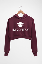 Load image into Gallery viewer, IIM Rohtak Crop HOODIE FOR WOMEN-Maroon-Ektarfa.online
