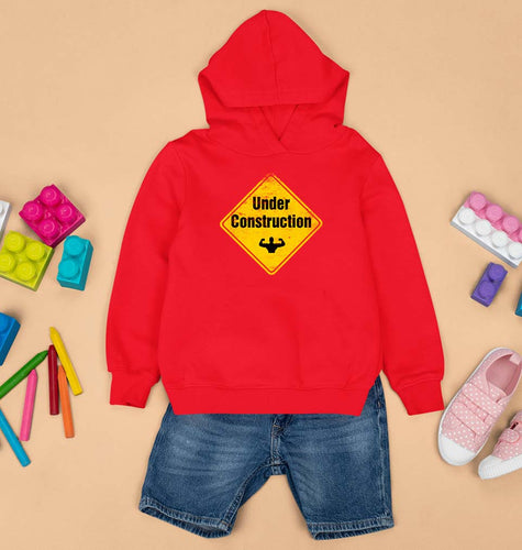 Gym Kids Hoodie for Boy/Girl-Red-Ektarfa.online