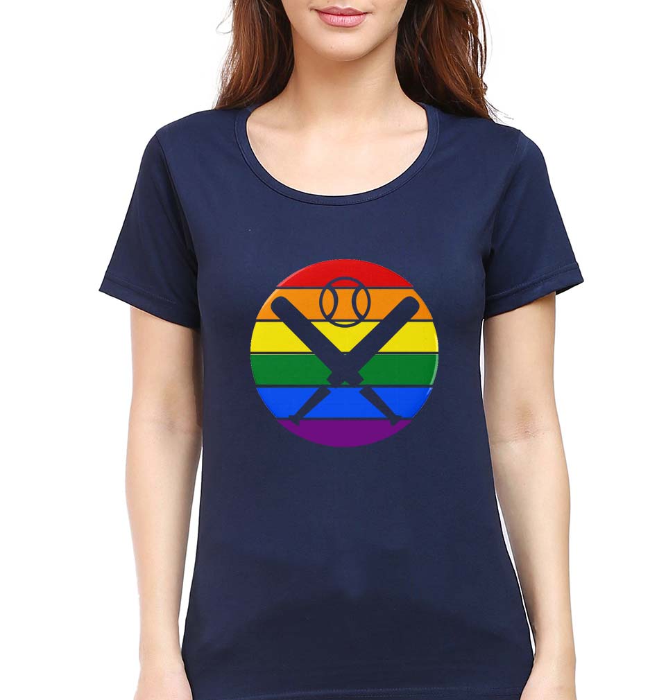 Baseball T-Shirt for Women-Navy Blue-Ektarfa.online