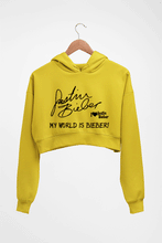 Load image into Gallery viewer, Justin Bieber Crop HOODIE FOR WOMEN-Mustard Yellow-Ektarfa.online

