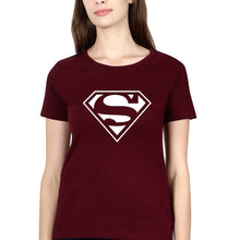 Load image into Gallery viewer, Superman Superhero T-Shirt for Women-Maroon-Ektarfa.online
