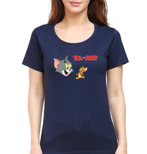 Load image into Gallery viewer, Tom and Jerry T-Shirt for Women-Navy Blue-Ektarfa.online
