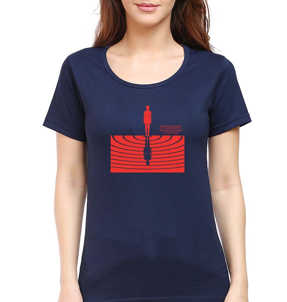Stranger Things T-Shirt for Women-Navy Blue-Ektarfa.online
