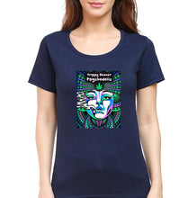 Load image into Gallery viewer, Trippy Stoner Psychedelic T-Shirt for Women-Navy Blue-Ektarfa.online
