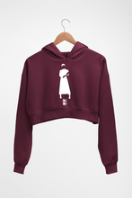 Load image into Gallery viewer, IP Man Crop HOODIE FOR WOMEN-Maroon-Ektarfa.online
