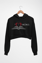 Load image into Gallery viewer, Love Books Crop HOODIE FOR WOMEN-Black-Ektarfa.online
