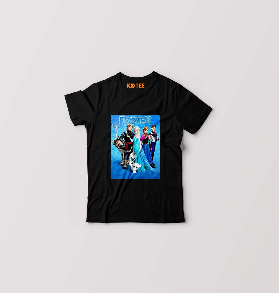 Frozen Kids T-Shirt for Boy/Girl-Black-Ektarfa.online