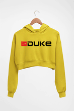 Load image into Gallery viewer, Duke Crop HOODIE FOR WOMEN-Mustard Yellow-Ektarfa.online
