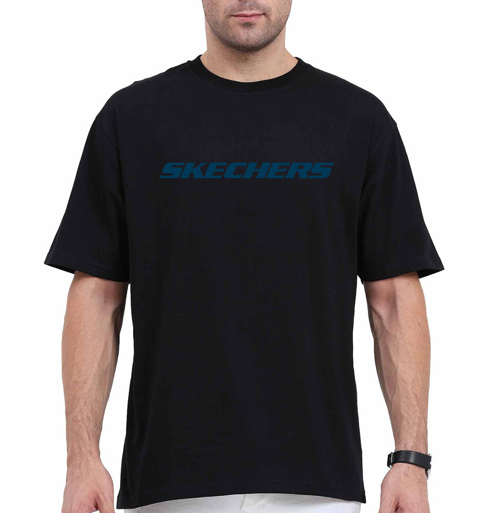 SKECHERS Oversized T-Shirt for Men-Black-Ektarfa.online