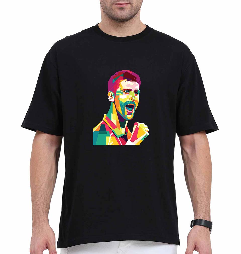 Novak Djokovic Tennis Oversized T-Shirt for Men-Black-Ektarfa.online