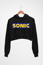 Load image into Gallery viewer, Sonic Crop HOODIE FOR WOMEN-Black-Ektarfa.online
