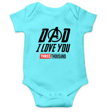 Load image into Gallery viewer, Dad I Love You 3000 Kids Romper For Baby Boy/Girl-0-5 Months(18 Inches)-Sky Blue-Ektarfa.online
