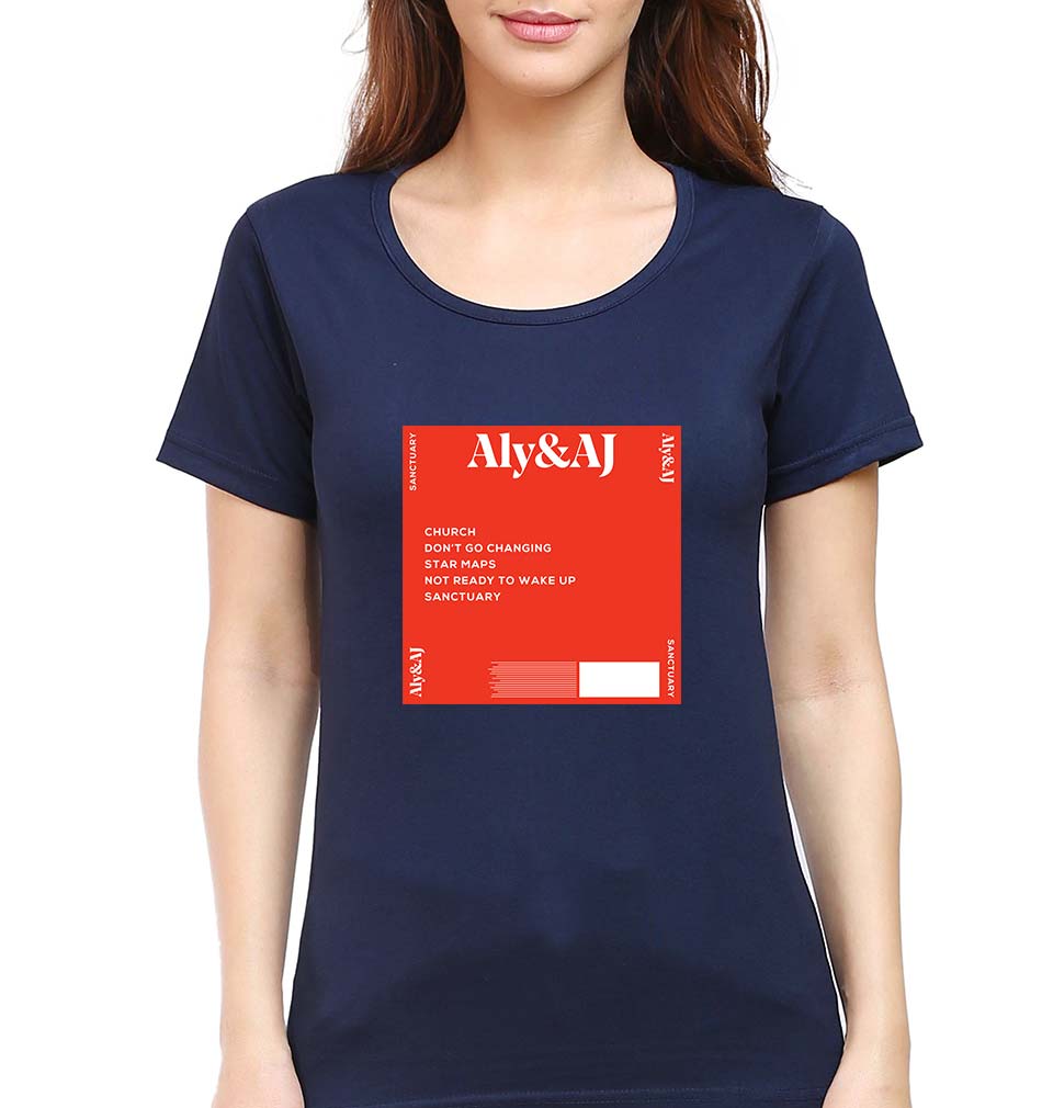 Aly & AJ T-Shirt for Women-Navy Blue-Ektarfa.online