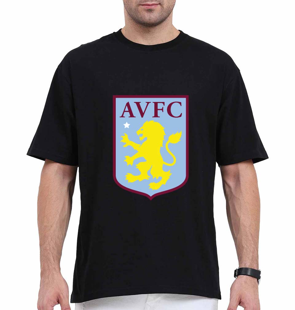Aston Villa Oversized T-Shirt for Men-Black-Ektarfa.online