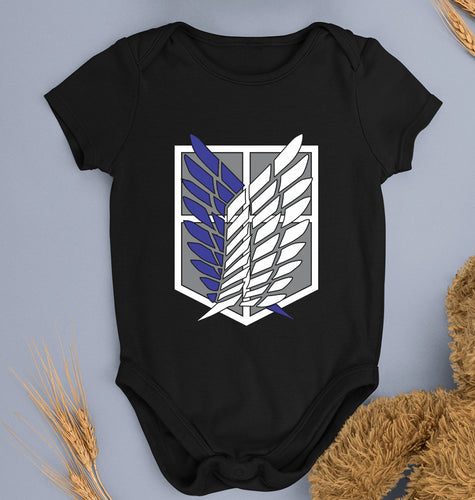 Attack on Titan Kids Romper For Baby Boy/Girl-Black-Ektarfa.online