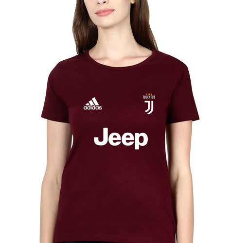 Juventus F.C. 2021-22 T-Shirt for Women-Maroon-Ektarfa.online