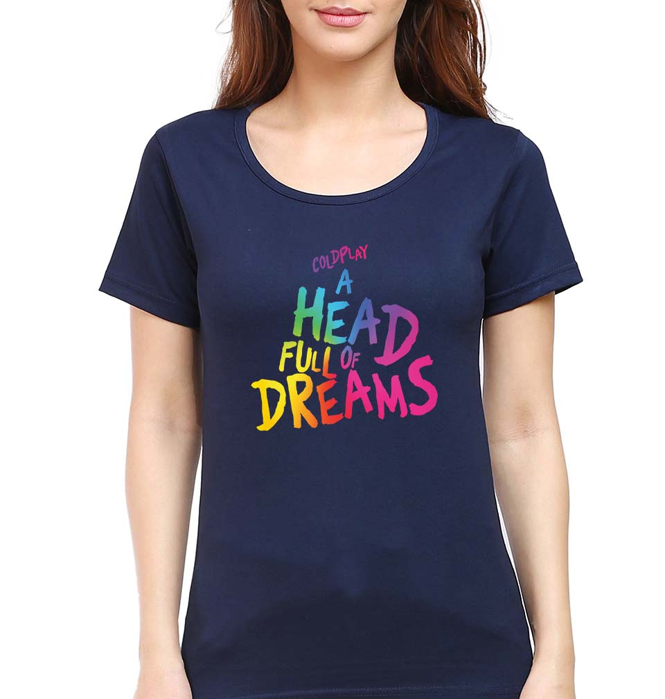 Coldplay T-Shirt for Women-Navy Blue-Ektarfa.online