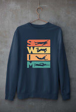 Load image into Gallery viewer, Swimming Unisex Sweatshirt for Men/Women-Navy Blue-Ektarfa.online
