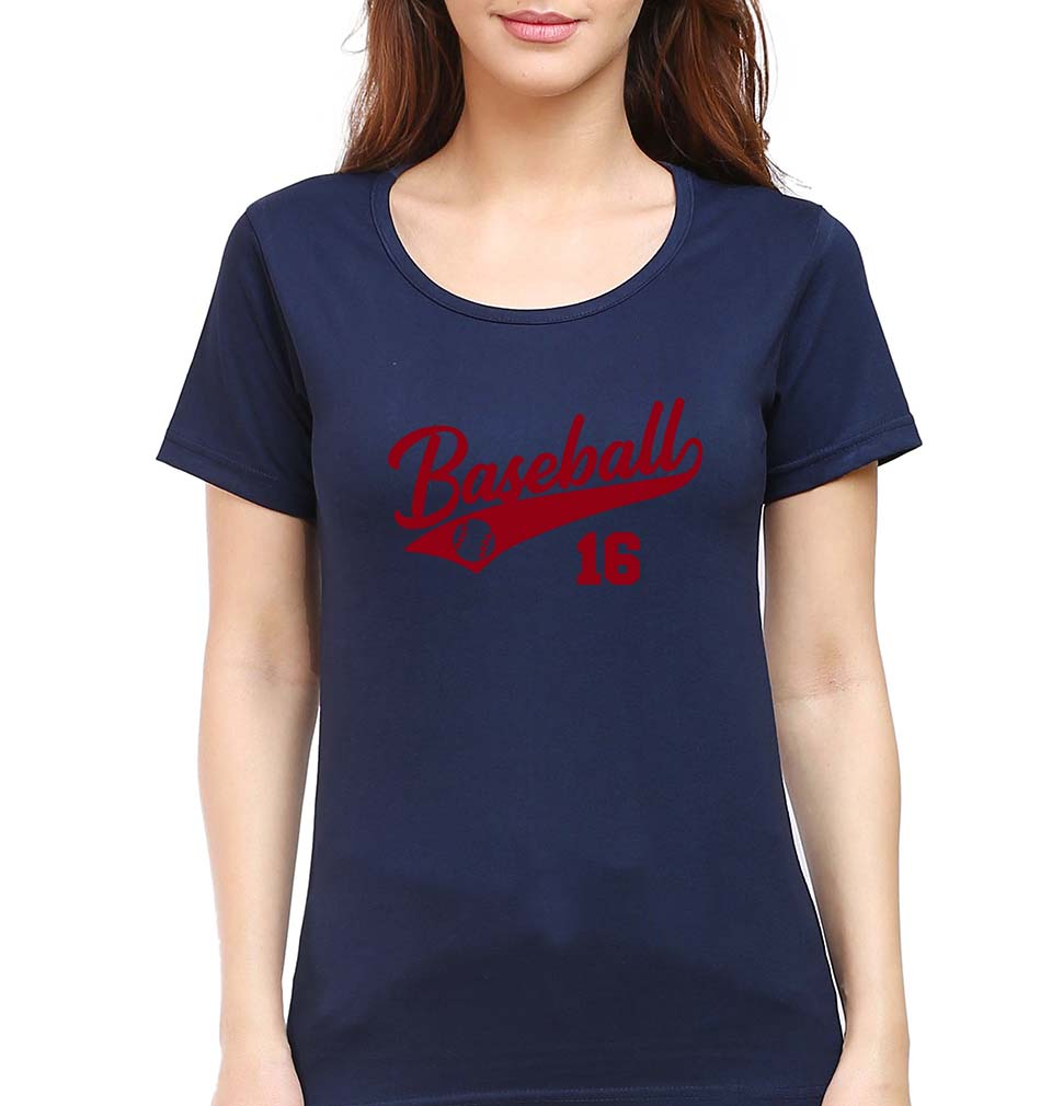 Baseball T-Shirt for Women-Navy Blue-Ektarfa.online