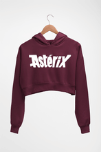 Load image into Gallery viewer, Asterix Crop HOODIE FOR WOMEN-Maroon-Ektarfa.online
