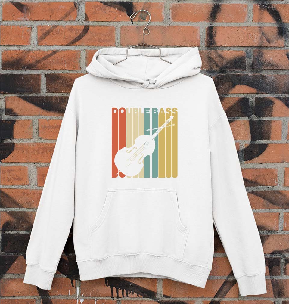 Double Bass Violin Unisex Hoodie for Men/Women-White-Ektarfa.online