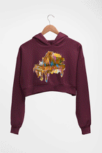 Load image into Gallery viewer, Piano Crop HOODIE FOR WOMEN-Maroon-Ektarfa.online
