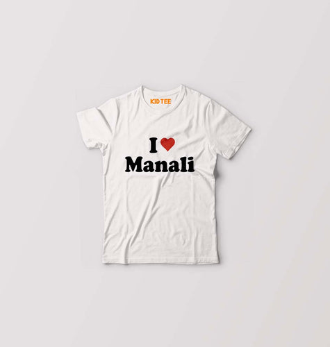 I Love Manali Kids T-Shirt for Boy/Girl-White-Ektarfa.online
