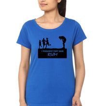 Load image into Gallery viewer, Rum Funny T-Shirt for Women-Royal Blue-Ektarfa.online
