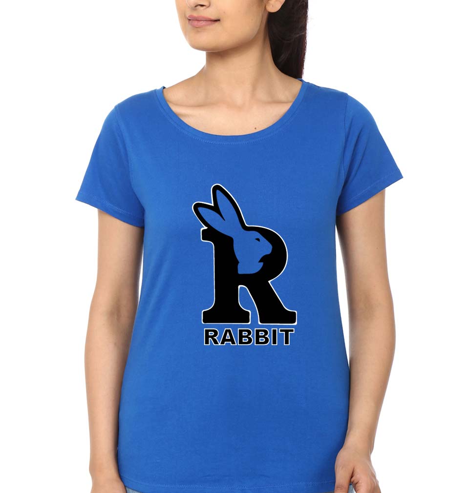 Rabbit Bunny T-Shirt for Women-Royal Blue-Ektarfa.online