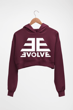 Load image into Gallery viewer, Evolve Crop HOODIE FOR WOMEN-Maroon-Ektarfa.online
