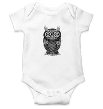 Load image into Gallery viewer, Ornamental Owl Kids Romper For Baby Boy/Girl-0-5 Months(18 Inches)-White-Ektarfa.online
