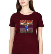 Load image into Gallery viewer, Sushil Kumar T-Shirt for Women-Maroon-Ektarfa.online
